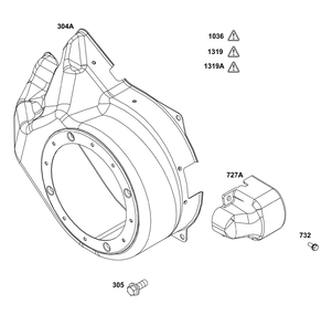 Blower Housing Group Diagram and Parts List for 19L237-0004-H5 100000 - 19Z999 Briggs and Stratton Engine
